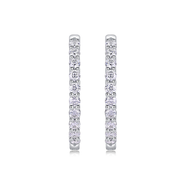 Merman Luxury Fashion Diamond Earrings Stud Set With Mosan Diamond Silver Ornaments
