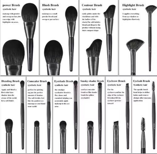 High Quality Make Up Brushes Wholesale Wood Handle Premium Natural10pcs Makeup Brush